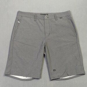 Travis Mathew Shorts Men's 34 Gray Performance Golf Casual